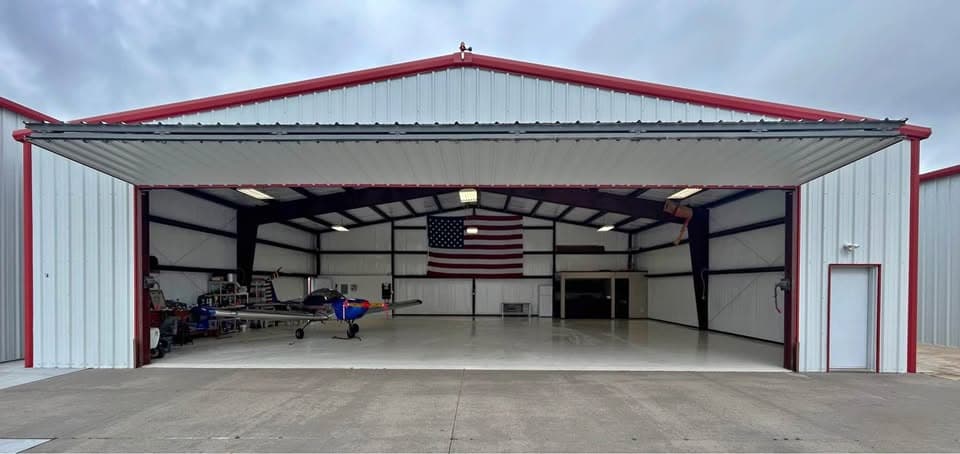 3,000 Sq Ft Insulated Hangar at Cook Airfield (K50) - Rose Hill, KS