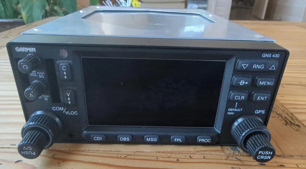 Garmin GNS 430W WAAS P/N 011-01060-00 with Tray, Backplate, Connectors, 8130-3